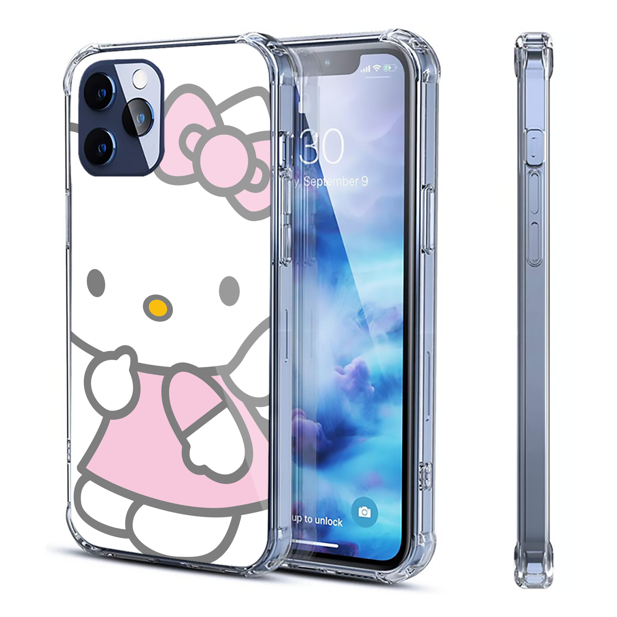 （画像用） Hello Kitty ハローキティ 【iPhone 12シリーズ対応】透明スマホケース（クリアソフトケース）